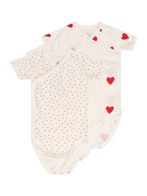 Obrázek produktu PETIT BATEAU Dupačky / body 'NAISS' červená / bílá