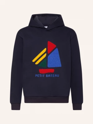 Obrázek produktu Petit Bateau Mikina S Kapucí tmavě modrá / červená / neonově žlutá