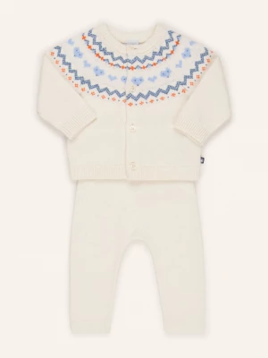 Obrázek produktu Petit Bateau Sada: Pletený Svetr A Pletené Kalhoty krémová / oranžová / modrá