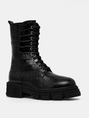 Obrázek produktu Philipp Plein Kožené kotníkové boty Philipp Plein Croco Gothic černá
