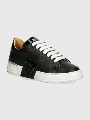 Obrázek produktu Philipp Plein Kožené tenisky Philipp Plein Hexagon Phantom Kicks černá