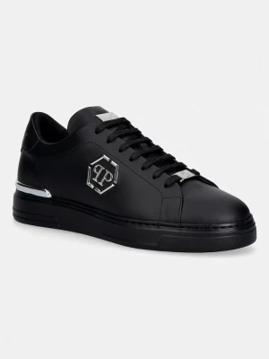 Obrázek produktu Philipp Plein Kožené tenisky Philipp Plein Leather Lo-Top Hexagon černá