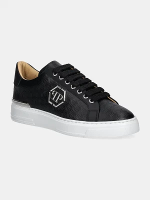 Obrázek produktu Philipp Plein Kožené tenisky Philipp Plein Nappa Lo-Top Monogram černá