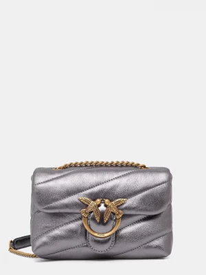 Obrázek produktu Pinko crossbody kabelka dámská kožená stříbrná