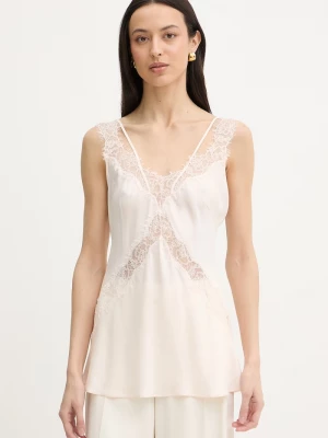 Obrázek produktu Pinko halenka na ramínka dámská z viskózy béžová