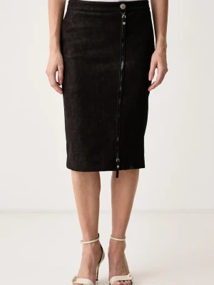 Obrázek produktu Pinko sukně z imitace semiše hnědá