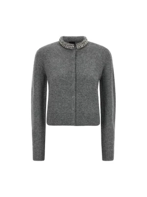 Obrázek produktu PINKO Svetr 'PINKO COLONIA CARDIGAN BLEND WOOL EMBRO Maglieria' šedá