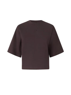 Obrázek produktu PINKO Tričko 'PINKO NIAMEY T-SHIRT JERSEY LOGO BIRDS EFFETTO RICAMO T-SHIRT' hnědá