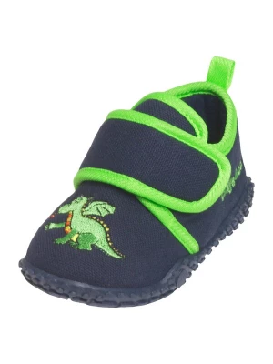 Obrázek produktu PLAYSHOES Pantofle 'Drache' marine modrá / limone / svítivě zelená / tmavě oranžová