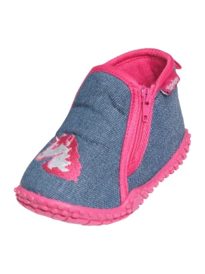 Obrázek produktu PLAYSHOES Pantofle 'Einhorn' modrá džínovina / tmavě růžová