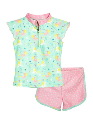 Obrázek produktu PLAYSHOES UV ochrana 'Einhorn' žlutá / mátová / světle růžová / bílá