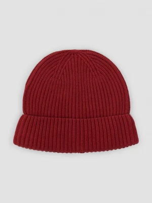 Obrázek produktu Pletená bavlněná čepice beanie s ohrnutým lemem s.Oliver červená