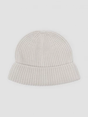 Obrázek produktu Pletená bavlněná čepice beanie s ohrnutým lemem s.Oliver krémová