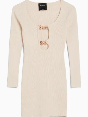 Obrázek produktu Pletené šaty Bershka béžová