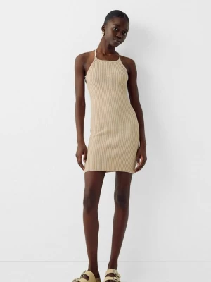 Obrázek produktu Pletené šaty Bershka písková