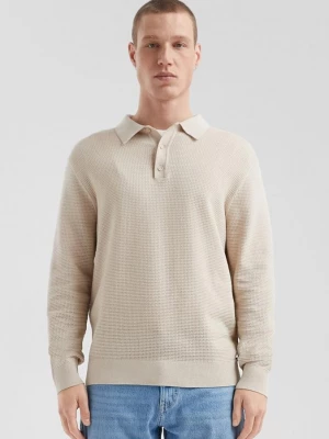 Obrázek produktu Pletený svetr s polo límcem QS béžová