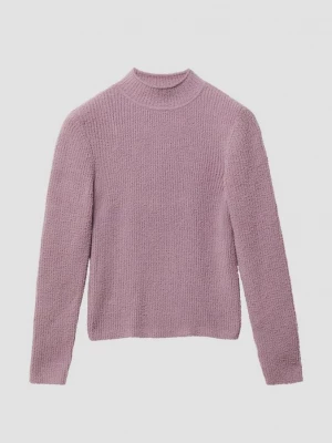 Obrázek produktu Pletený svetr slim fit střihu se stojatým límcem s.Oliver růžová