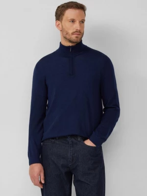 Obrázek produktu Pletený svetr z čisté merino vlny s trojitým límcem s.Oliver modrá