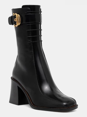 Obrázek produktu Pollini Kožené kotníkové boty Pollini černá