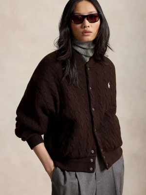 Obrázek produktu Polo Ralph Lauren bomber dámský s vlnou hnědá