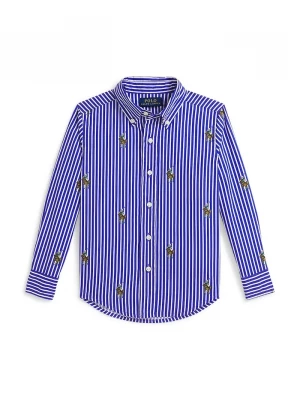Obrázek produktu Polo Ralph Lauren Dětská bavlněná košile Polo Ralph Lauren modrá