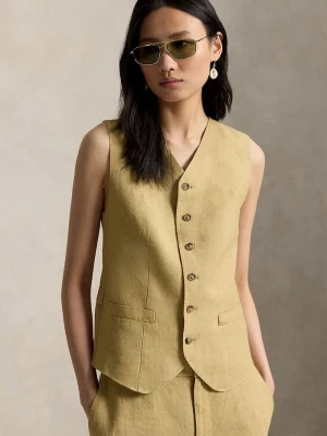 Obrázek produktu Polo Ralph Lauren jednořadá vesta dámská lněná DELAVE LINEN-WVN-BLAZER/SPORT COAT béžová