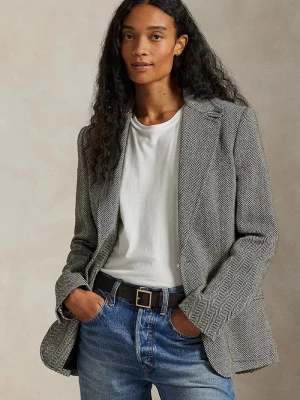 Obrázek produktu Polo Ralph Lauren jednořadé sako dámské se lnem černá