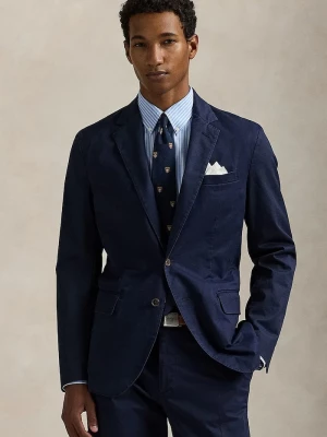 Obrázek produktu Polo Ralph Lauren jednořadé sako pánské bavlněné s elastanem námořnická modř