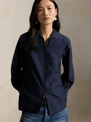 Obrázek produktu Polo Ralph Lauren košile dámská s příměsí hedvábí námořnická modř