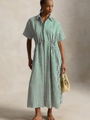 Obrázek produktu Polo Ralph Lauren košilové šaty se lnem zelená