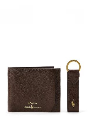 Obrázek produktu Polo Ralph Lauren Kožená peněženka a klíčenka hnědá