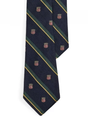 Obrázek produktu Polo Ralph Lauren krawata pánská s příměsí hedvábí námořnická modř