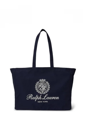 Obrázek produktu Polo Ralph Lauren látková taška dámská bavlněná námořnická modř