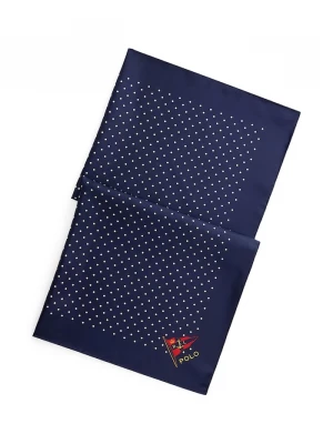 Obrázek produktu Polo Ralph Lauren malý šátek pánský hedvábný námořnická modř