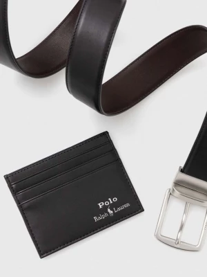 Obrázek produktu Polo Ralph Lauren Pásek a kožený držák na karty černá