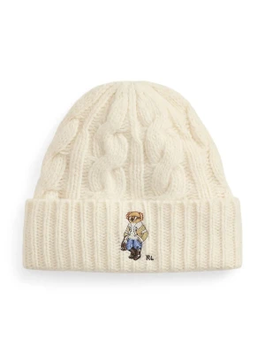 Obrázek produktu Polo Ralph Lauren pletená čepice dámská s vlnou béžová