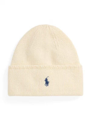 Obrázek produktu Polo Ralph Lauren pletená čepice dámská z merino vlny béžová