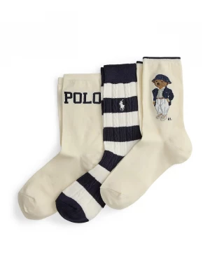 Obrázek produktu Polo Ralph Lauren ponožky dámské s bavlnou 3-pack béžová