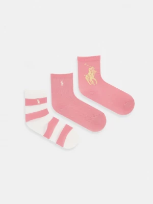 Obrázek produktu Polo Ralph Lauren ponožky dětské 3-pack růžová