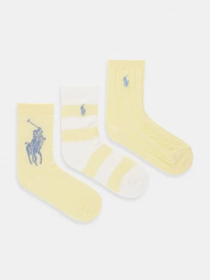 Obrázek produktu Polo Ralph Lauren ponožky dětské 3-pack žlutá