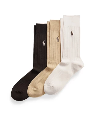 Obrázek produktu Polo Ralph Lauren Ponožky 'EGYPTIAN' hnědá / cappuccino / černá / přírodní bílá