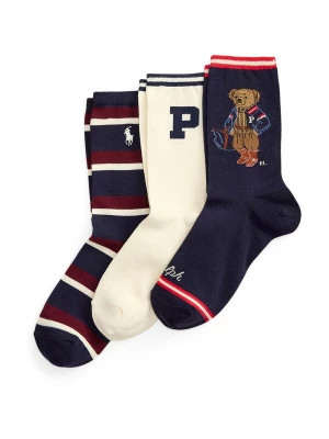 Obrázek produktu Polo Ralph Lauren Ponožky námořnická modř / hnědá / červená / bílá