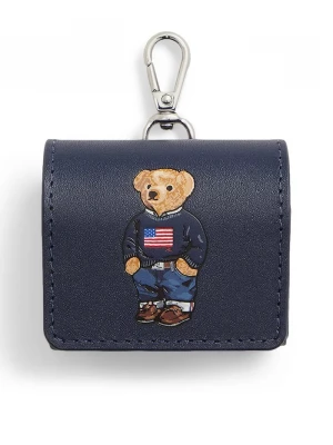 Obrázek produktu Polo Ralph Lauren pouzdro na sluchátka pánské kožené námořnická modř