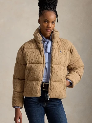 Obrázek produktu Polo Ralph Lauren prošívaná bunda dámská s vlnou hnědá