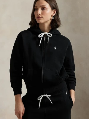 Obrázek produktu Polo Ralph Lauren rozepínací mikina s kapucí dámská s bavlnou černá