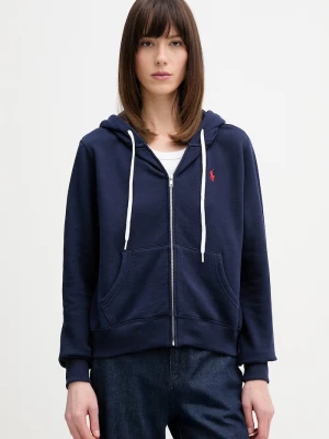 Obrázek produktu Polo Ralph Lauren rozepínací mikina s kapucí dámská bavlněná námořnická modř