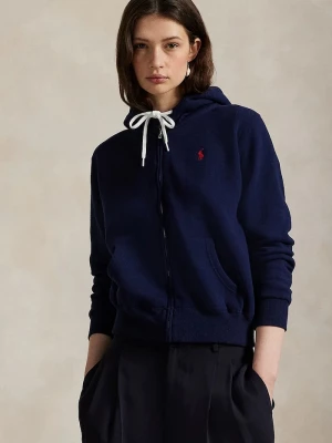 Obrázek produktu Polo Ralph Lauren rozepínací mikina s kapucí dámská s bavlnou námořnická modř