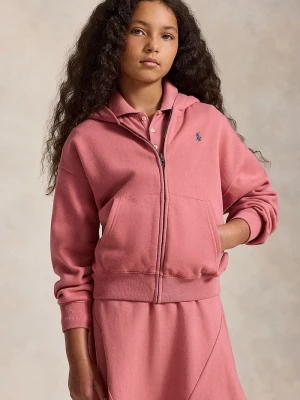 Obrázek produktu Polo Ralph Lauren rozepínací mikina s kapucí dětská s bavlnou růžová