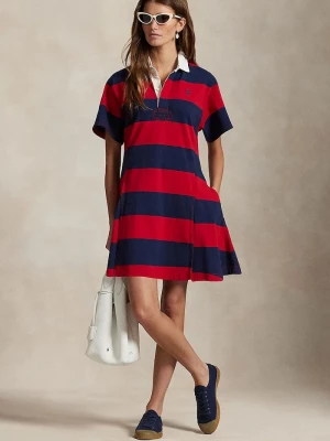 Obrázek produktu Polo Ralph Lauren rozšířené šaty bavlněné červená