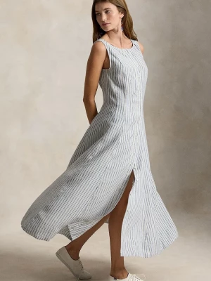 Obrázek produktu Polo Ralph Lauren rozšířené šaty lněné námořnická modř